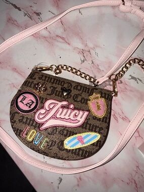 Juicy Run the World Mini Rounded Flap Bifold Crossbody Bag Purse with Patchwork